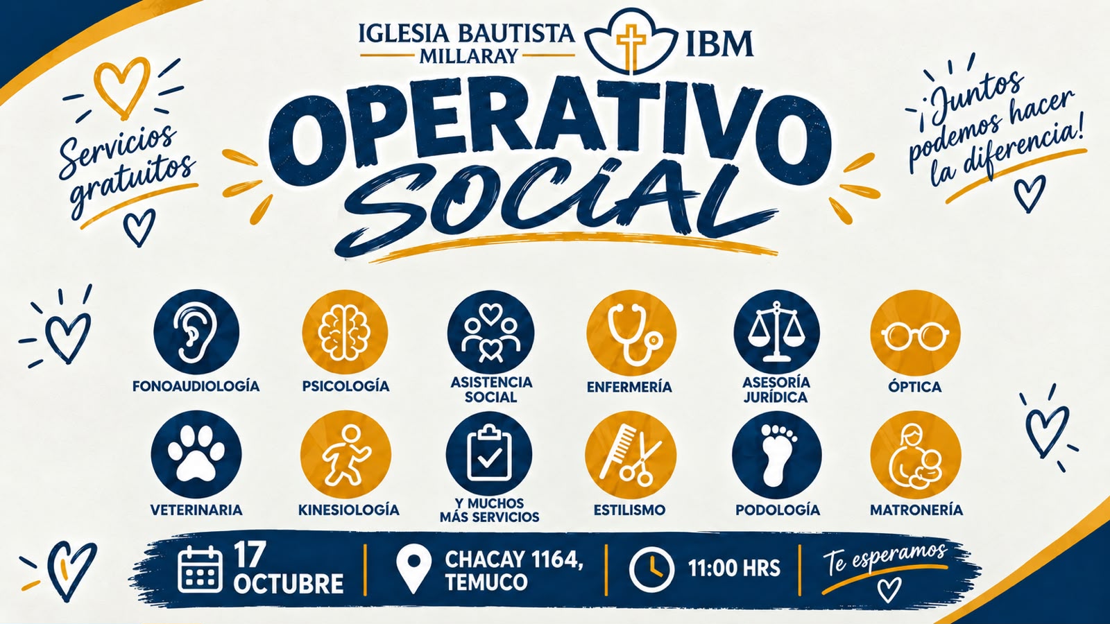 Aviso IGLESIA BAUTISTA - Operativo Social 17 de octubre